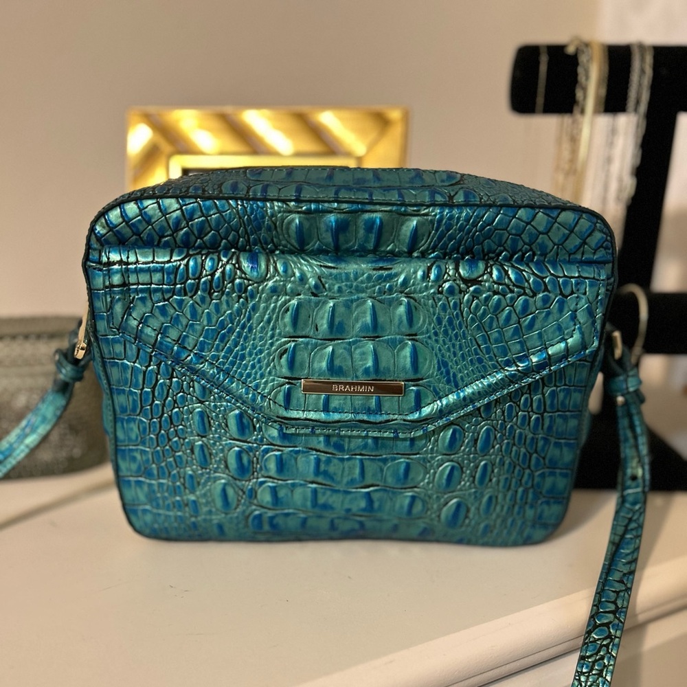 Teal BRAHMIN Shea Crossbody Bag